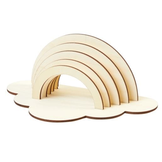 Decorate Your Own Wooden Rainbow, Set of 6