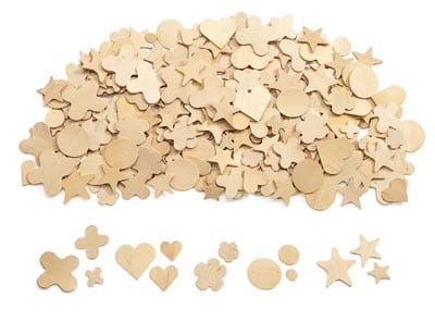 Whimsical Wood Shapes, 350 Pieces