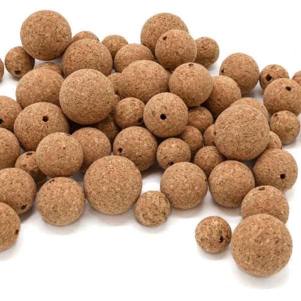 Cork Beads - 15-25 mm - Set of 60
