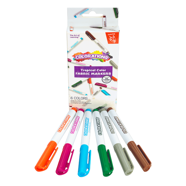 Fabric Markers – Tropical Colours – Set of 6