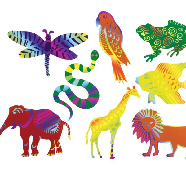 Scratch Designs Animal Shapes Set of 48